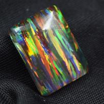 Natūralus opalas 10,10 ct daugiaspalvis smaragdo pjūvio akmuo laisvas brangakmenis SERTIFIKUOTAS 17.3 mm approx įvairiaspalvis