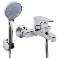 Bateria Wannowa Ścienna Chrom Srebrna Z Prysznicem Kran Do Wanny Yoka Home
