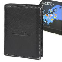 Beltimore G76 Black Vintage Leather Wallet With Rfid Vertical Large