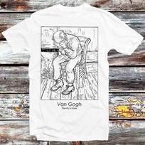 Van Gogh Eternitys Gate One Line Abstract Art T Shirt Mens Womens Tees Top B1378 XL