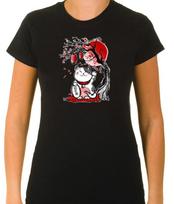 Maneki Neko Japanese Lucky Cat Chinese 3/4 Short Sleeve T Shirt Mens Womens Tees Top Woman G076 S
