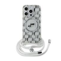 Karl Lagerfeld Iml Crossbody Monogram Karl & Choupette Head Magsafe - Etui Iphone 15 Pro Max (Przezroczysty)