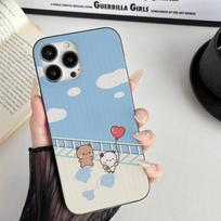 Cute Cartoon Bubu Dudu For iPhone 16 15 14 13 12 11 17 Pro Max Plus Wave Corrugated Phone Case Anti Drop Cover iPhone 12 pro