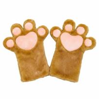 Furry Plush Cat Paw Gloves Thicken Cat Claw Mittens Fashion Cosplay Costume Gloves  Party 40cm White