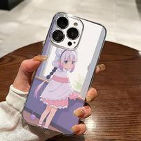 Miss Kobayashi D-Dragon Maid Phone Case For iPhone 17 16 15 14 13 12 11 Mini Pro Max Plus Transparent Cover iPhone14