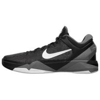 Nike Zoom Kobe 7 System Black Wolf Grey Men Sneakers White-Wolf-Grey-Clear-Grey 488371-001 41