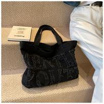 Women's bag lazy denim new hand shoulder bag large capacity messenger bag juoda