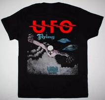 UFO Band Skraidanti Kolekcija Marškinėliai juodi pagrindiniai Dydis S-5XL Medvilniniai vyriški SG604 Unisex Marškinėliai S gray