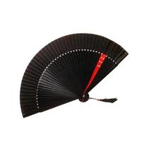 Stilingas Kimono Iroha Šilkinis Sulankstomas Vėduoklis Juodas Modernus Bambuko Kutai 21cm Dvispalvis Raudonas raudona