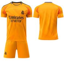 2024 Real Madrid Away Orange Jersey #9Mbappé #8 Kroos #5 Bellingham #7 Vinícius Football Jerseys M