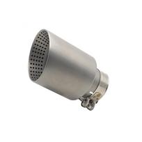 1PCS Matte Sandblasting Stainless Steel Muffler Tip Exhaust Pipe System for VW Golf 6 Golf 7 Golf R GTI Tiguan Nozzle With logo 76-101MM Silver