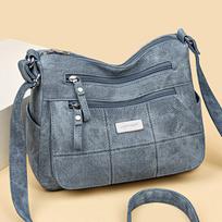 Fashi Women's Canvas Crossbody Bag Luxury Designer Tote Shoulder Bags for Ladie Old Mey Messenger Handbags mėlyna