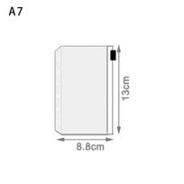 10Pcs A5 A6 A7 Binder Pocket Binder Zipper Folders for 6 Ring Notebook Divider Page Waterproof PVC Leaf Document Filing Bag