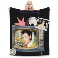 Harrys Styles Kiss All The Time Album Blankets Adults Child  Flannel Throw Blanket For Living Room Soft Quality Bedspread Gift 75x90cm