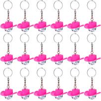 18Pcs Cowboy Hat Disco Ball Keychain Pink Hat Disco Ball Decorations Mini Disco Ball Ornaments Disco Ball Party Decorations raudona