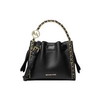 MICHAEL KORS Mina Logo Grandinėlės Peties Dirželis Poliuretanas, Medvilnė ir Poliesterio Pluoštas Rankinė Peties Crossbody Bag Mažas Moteriškas Juodas juoda