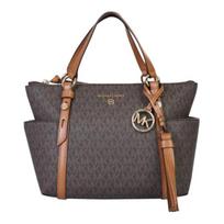 MICHAEL KORS Sullivan's classic signature pattern zipper closure Tote bag Tote bag shopping bag shoulder crossbody handbag women's brown ruda