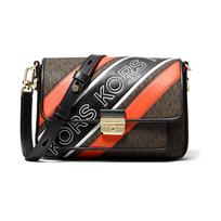 MICHAEL KORS Bradshaw Presbyopia Printed Retro Cowhide Crossbody Shoulder Bag Medium Women's Multi-Color Color Matching ruda