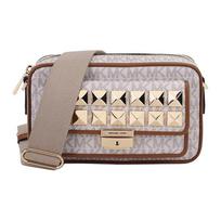 MICHAEL KORS shoulder bag Bradshaw rivet decorated presbyopia color block casual fashion artificial leather camera crossbody women's vanilla white balta
