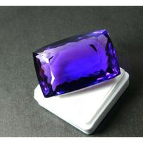 Natural Amethyst Gemstone CERTIFIED 82 Ct Purple Huge Cushion Cut 14.5 mm (Approx.) violetinė