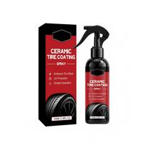 Ceramic Tire Coating Spray 100ml Enhances Tire Gloss Provides UV Protection Easy Application for Long Lasting Tire Maintenance and Surface Protection raudona