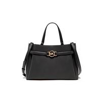 MICHAEL KORS Classic retro commuter leather shoulder crossbody handbag medium size women's black juoda