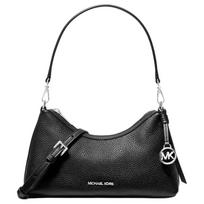 MICHAEL KORS Sammy silver hardware leather shoulder bag small women's black juoda