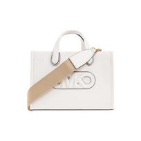 MICHAEL KORS Gigi Logo Logo Zipper Closure Leather Hand-held Shoulder Crossbody Bag Small Women's White balta