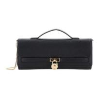 MICHAEL KORS Brand Logo Gold Hardware Cowhide Shoulder Handbag Regular Women's Black juoda