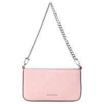 MICHAEL KORS Bryant Metal Brand Logo Chain Shoulder Strap Cowhide Shoulder Crossbody Bag Small Women's Light Pink auksas