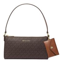 MICHAEL KORS Vincent brand letter printed hardware accessories PVC armpit bag shoulder bag women's brown auksas