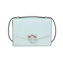 MICHAEL KORS Hendrix Silver Buckle Flip Simple Commuting Cowhide Shoulder Bag Crossbody Bag Mini Women's Light Blue Green mėlyna