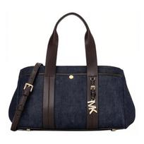 MICHAEL KORS ROMEE Logo Charm Cotton Handbag Small Women's Blue mėlyna