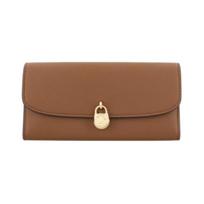 MICHAEL KORS Hamilton Signature Padlock Charm Leather Wallet Large Women's Brown ruda