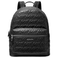 MICHAEL KORS Hudson Embossed Logo Silver Metal Detail PU Backpack Medium Men's Black juoda