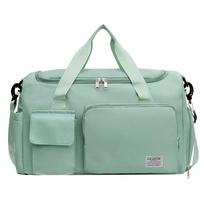Foldable Travel Luggage Bag Sturdy Large Capacity Handbag Storage Bag Nylon Duffle Bag  Trip žalia