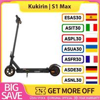 KuKirin S1 Max Foldable Electric Scooter, 350W Motor, 36V 10.4Ah Battery, 8 inch Tires, 30km/h Max Speed 8 inch Tires, 30km/h Max Speed,