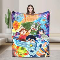 Trollhunters Tales Of Arcadia Blanket  Super Warm Graphic Plush Throw Blanket For Couch Bed Picnic Flannel Bedspread Bed Cover 130x150cm