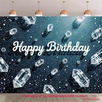 2D Sparkly Diamond Themed Backdrop for Adult Birthday Party Photoshoot 47.2x31.5inch/120*80cm