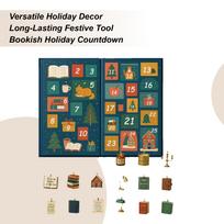 Book Lovers Advent Calendar Christmas Book Lovers Advent Calendar Acrylic Book Lovers Ornament Party Favors for Desktop Shelf single attribute