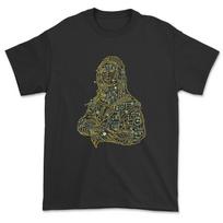Mona Lisa Electric Circuit T-Shirt Adults Unisex Famous Painting Tshirt S įvairiaspalvis