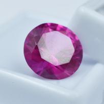 Most Demandable Pink Ruby 7.40 Ct Round Cut CERTIFIED Loose Gemstone Natural. 12.0 mm approx rožinė
