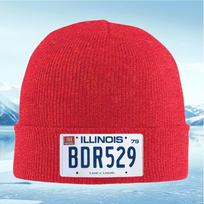 New Illinois license plate vintage numbers Unisex Women Unisex Knitted Hat Beanie Pullover Cap Winter Thermal Warm Christmas Outdoo
