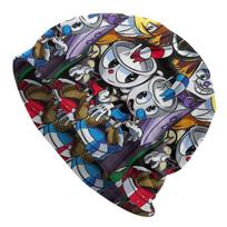 The Cuphead Collage Cap Game Anime Cool Unisex Women Outdoor Skullies Beanies Hats Spring Warm Head Wrap Bonnet Hat One Size
