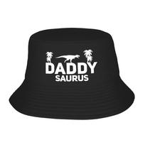 Daddy Saurus  Bucket Hat For Unisex  FisherUnisex Hats Korean Fishing Caps Foldable Hawaii Design Sunscreen Hats One Size
