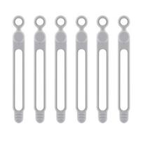 6Pcs Silicone Cable Ties Elastic Reusable Multifunctional Cable Organizer Lightweight Reusable Cord Organizers L pilka