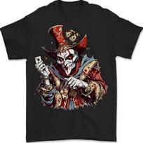 Evil Joker Clown Demon Jester Mens T-Shirt 100% Cotton S įvairiaspalvis