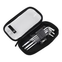 Extended L Shaped Hex Key Set with Ball Head for Auto and Furniture Use with H6 3 Adapter and Butterfly Shaped Storage Case