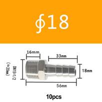 10pcs Stainless Steel Barb Fittings 1/2'' NPT Male Threads Hose Connector 8/19/20mm Garden Water Pipe Plumbing Fittings