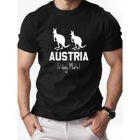 European Sizes Men'S Casual Crew Neck T-Shirt with Kangaroo Graphic, Knit Fabric, Slight Stretch, Regular Fit, Solid Color, Summer Season S įvairiaspalvis